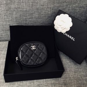 Chanel NIB 18S caviar round coin purse